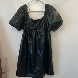 Black Leather English Factory Dress